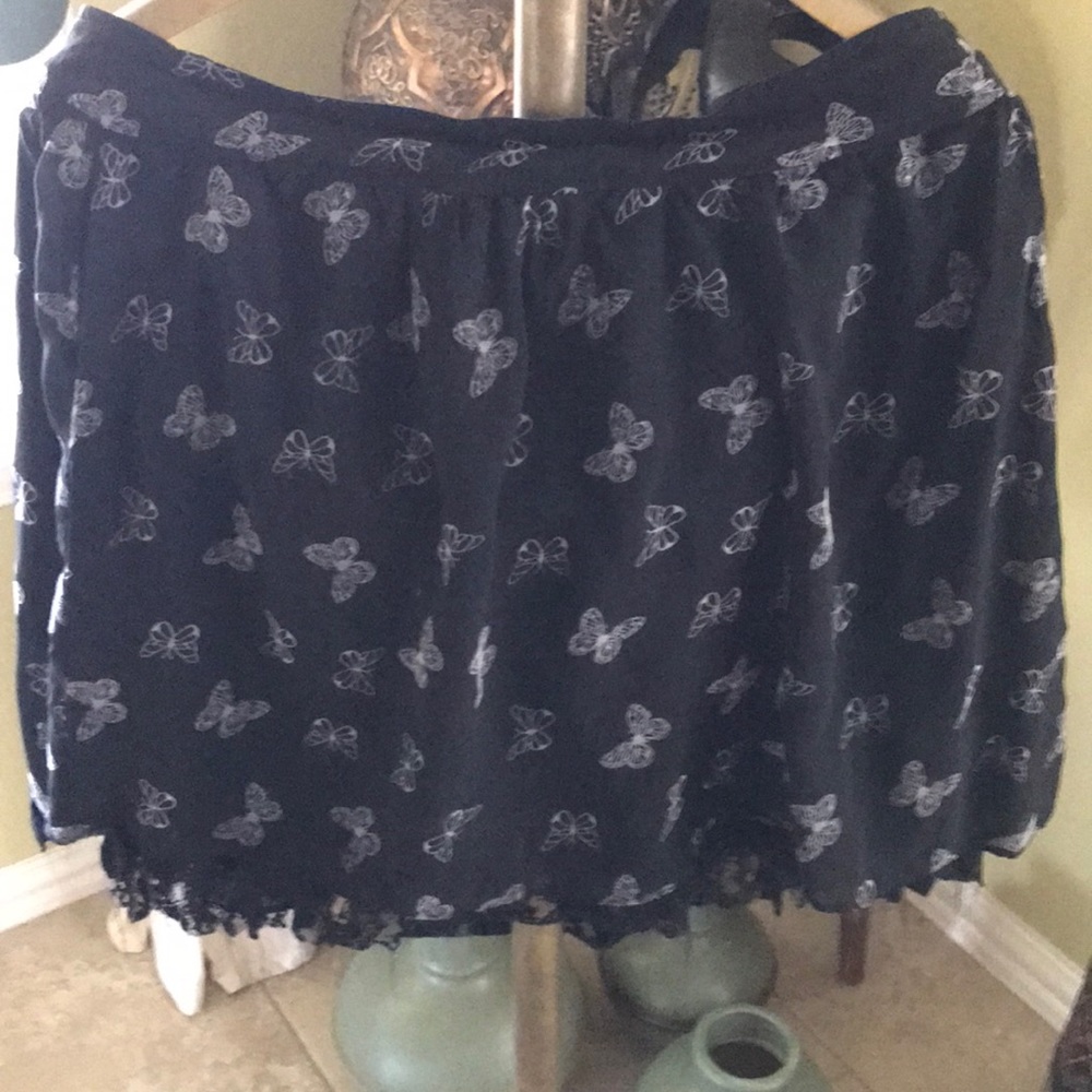 Butterfly black skirt